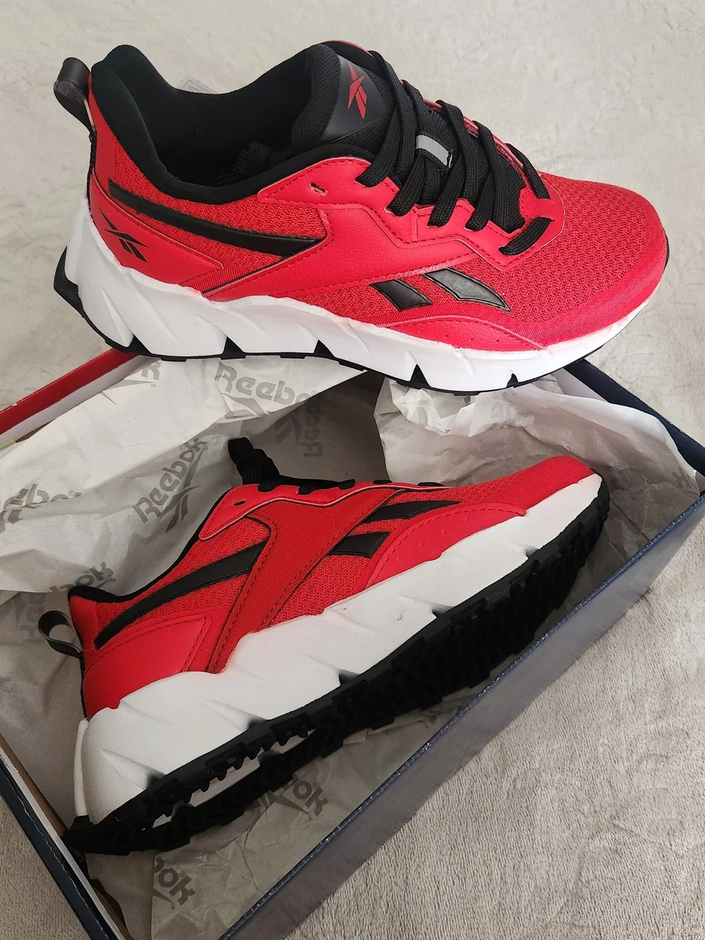 Reebok Kids' Red and Black Athletic Sneakers